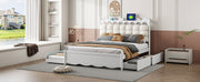 Storage Platform Bed, With 2 Big Drawers, Trundle, One Set Of Sockets & USB Ports - R&R Furniture Gallery (Fountain Valley, CA)