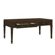 Fluted - 2 Drawer Coffee Table - Brown - R&R Furniture Gallery (Fountain Valley, CA)