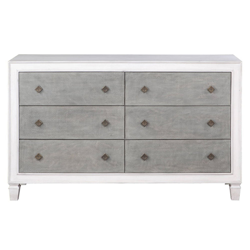 Katia - Dresser - Rustic Gray & Weathered White - R&R Furniture Gallery (Fountain Valley, CA)