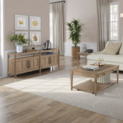 Entertainment Console With Storage - Sand - R&R Furniture Gallery (Fountain Valley, CA)