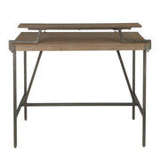 Lumi Source Gia industrial counter table with wooden top and black metal legs, ideal for modern home or commercial interiors.