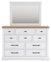 Ashbryn - Dresser And Mirror - White / Natural - R&R Furniture Gallery (Fountain Valley, CA)