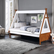 Loreen - Twin Bed - Oak & White - R&R Furniture Gallery (Fountain Valley, CA)