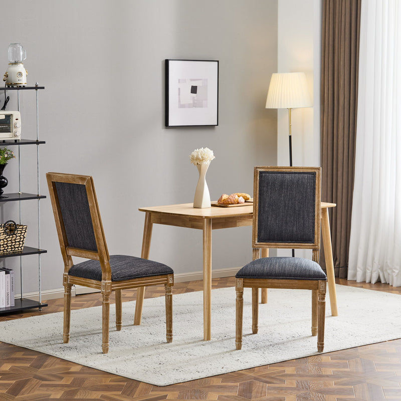 French Country Style Dining Chair With Upholstered Seating And Fluted Legs - R&R Furniture Gallery (Fountain Valley, CA)