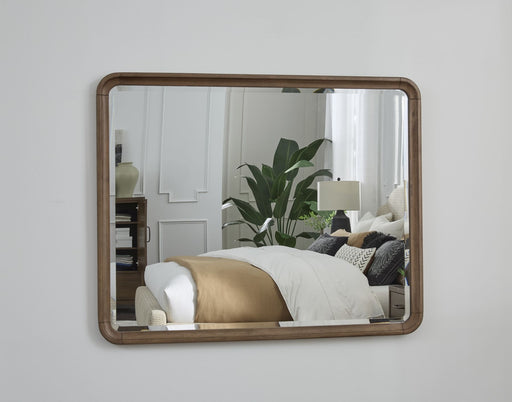 Modus Arden Drs mirror in Tavern Brown with a sleek, standalone design and rounded frame, ideal for modern interior decor.
