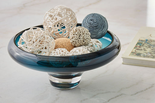 Vallborough - Bowl - Teal Blue - R&R Furniture Gallery (Fountain Valley, CA)