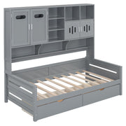Daybed With All-In-One Cabinet And Shelf - R&R Furniture Gallery (Fountain Valley, CA)