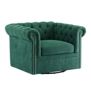 Chesterfield Style Swivel Club Chair With Button Tufted - R&R Furniture Gallery (Fountain Valley, CA)