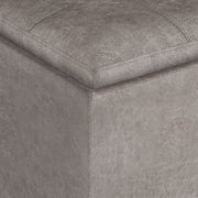 Rockwood - Upholstered Cube Storage Ottoman With Tray - R&R Furniture Gallery (Fountain Valley, CA)