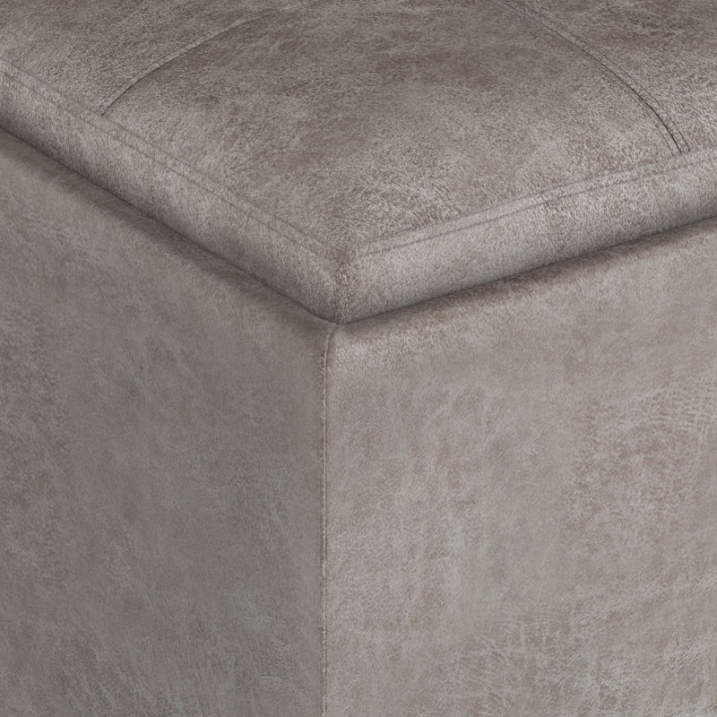 Rockwood - Upholstered Cube Storage Ottoman With Tray - R&R Furniture Gallery (Fountain Valley, CA)