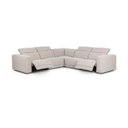 Classic Home Knoxville power recliner sectional in neutral fabric with plush cushions and reclining features.