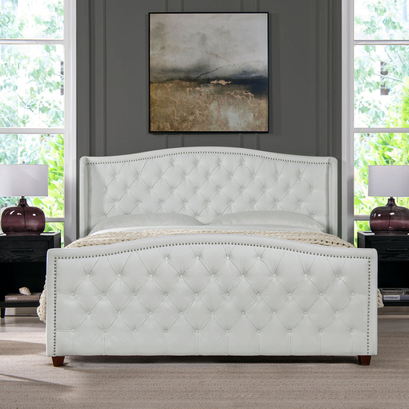 Marcella - Upholstered Shelter Headboard Bed Set - R&R Furniture Gallery (Fountain Valley, CA)