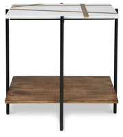 Braxmore - Accent Table - White / Light Brown - R&R Furniture Gallery (Fountain Valley, CA)