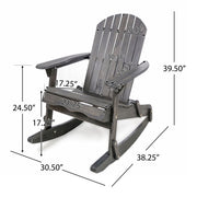 Outdoor Adirondack Rocking Chair With Hand Crafted Details - R&R Furniture Gallery (Fountain Valley, CA)