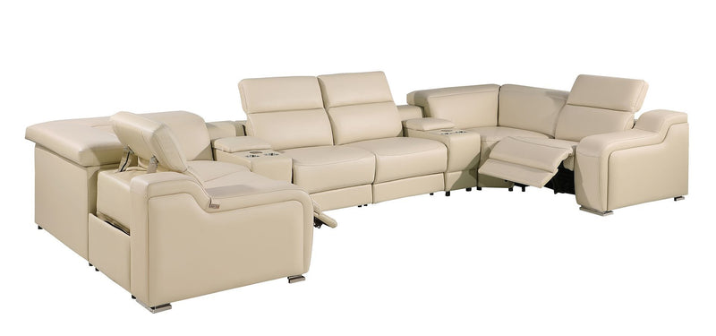 1116 - 8-Piece U-Shaped Sectional Sofa In With 2 Power Recliners & Power Headrests