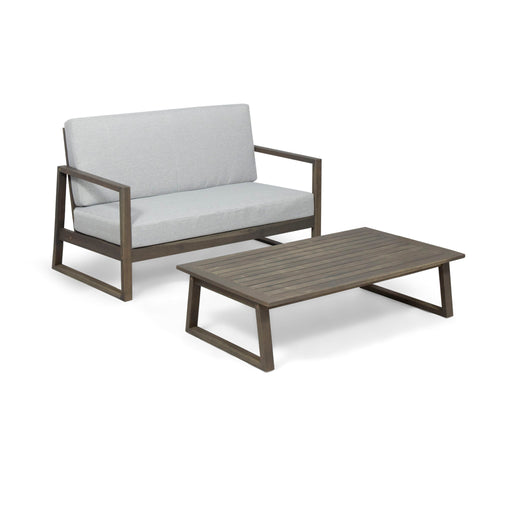 Belgian - Loveseat & Coffee Table Set With Water Resistant Cushions - R&R Furniture Gallery (Fountain Valley, CA)