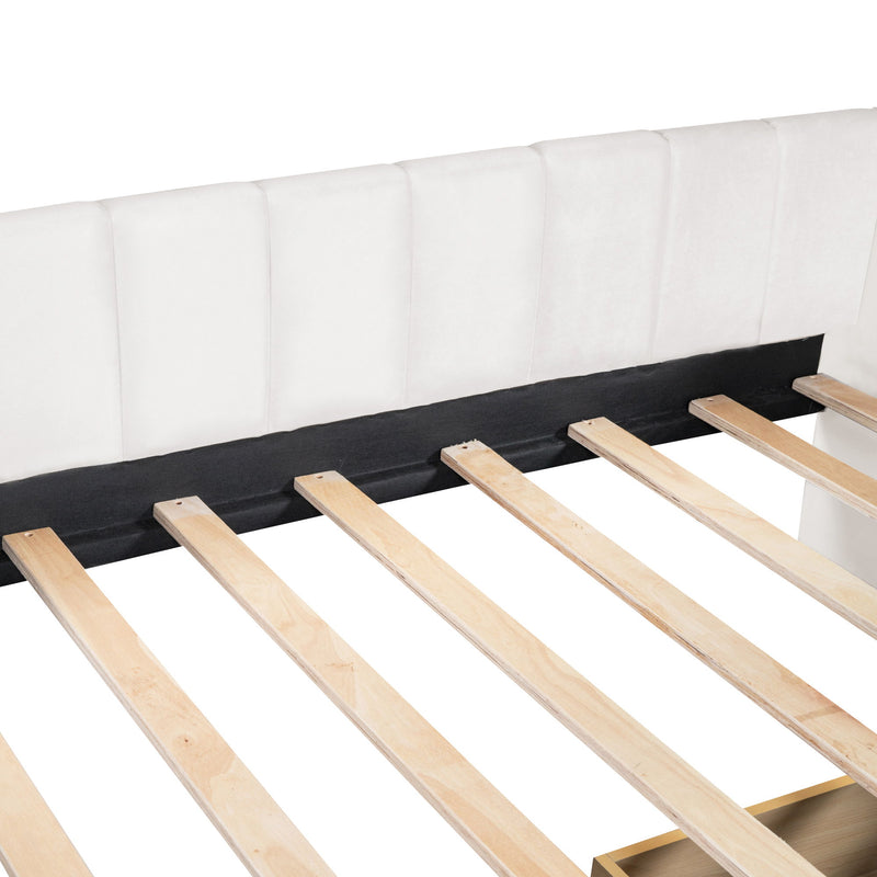 Upholstered Daybed With Ergonomic Design Backrest - R&R Furniture Gallery (Fountain Valley, CA)