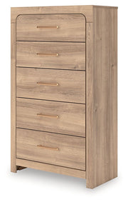Kinlanni - Five Drawer Chest - Tan - R&R Furniture Gallery (Fountain Valley, CA)