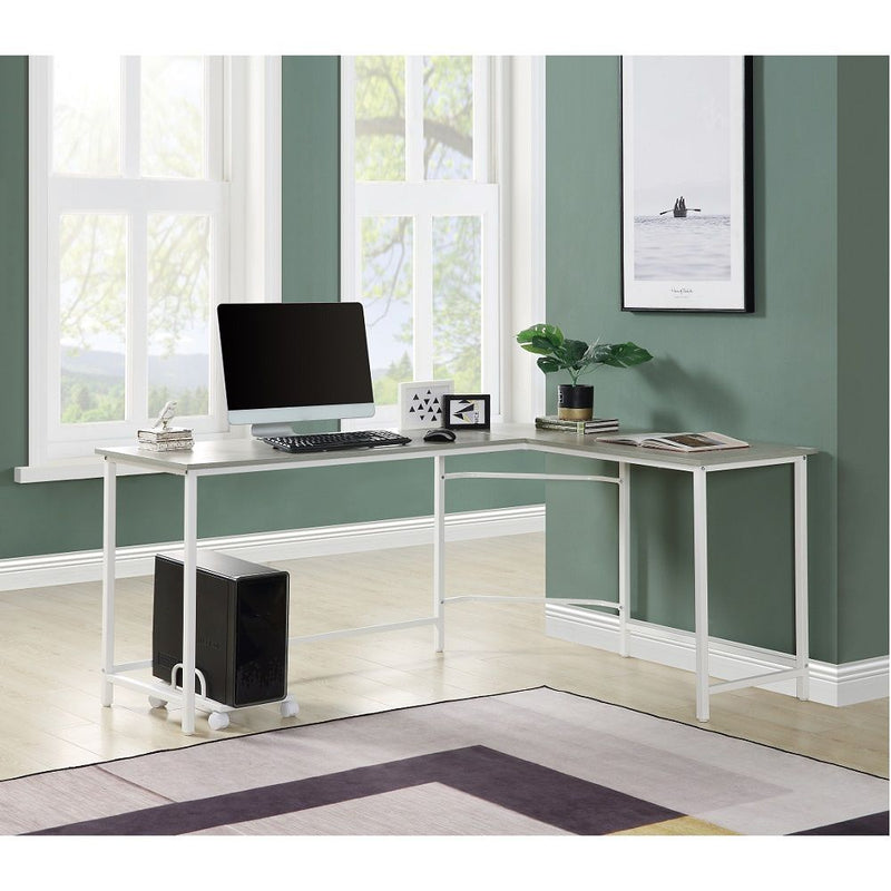 Bambina - Computer Desk - Gray & White - R&R Furniture Gallery (Fountain Valley, CA)