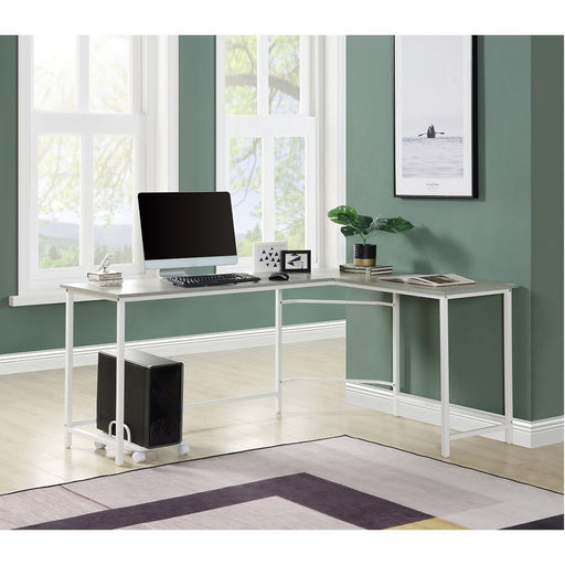 Bambina - Computer Desk - Gray & White - R&R Furniture Gallery (Fountain Valley, CA)