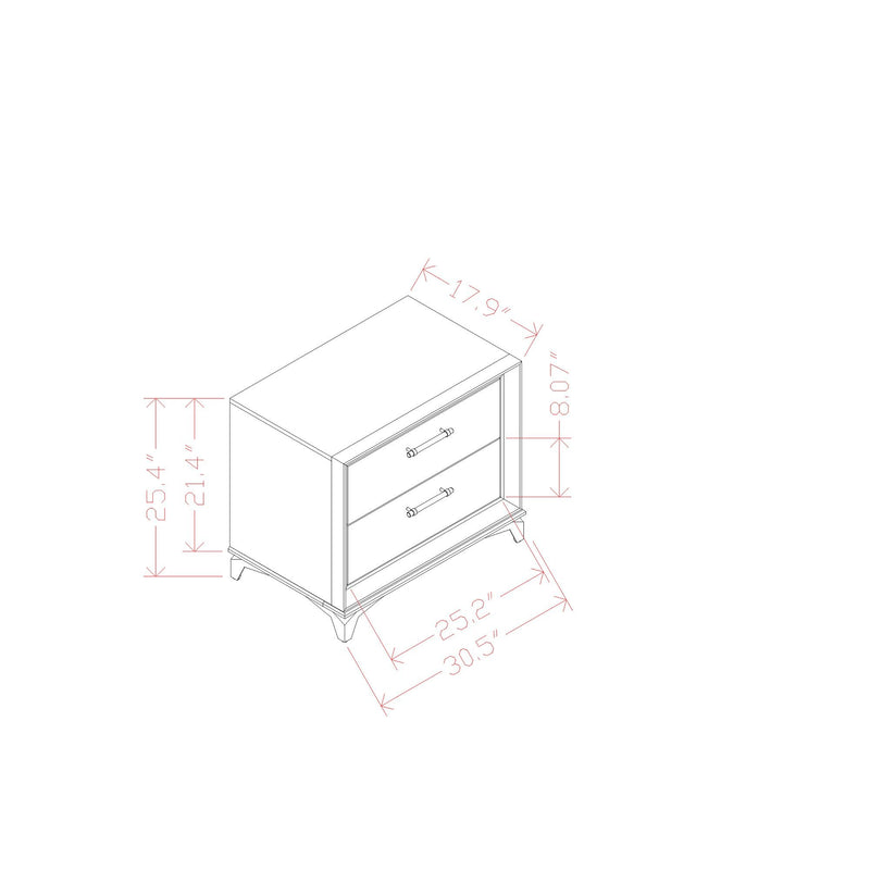 Star - Nightstand - White - R&R Furniture Gallery (Fountain Valley, CA)