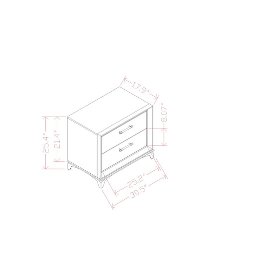 Star - Nightstand - White - R&R Furniture Gallery (Fountain Valley, CA)