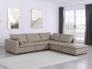 1100 - 5-Piece Right Arm Facing 3-Seat Sectional (Top-Grain Italian Leather) - R&R Furniture Gallery (Fountain Valley, CA)