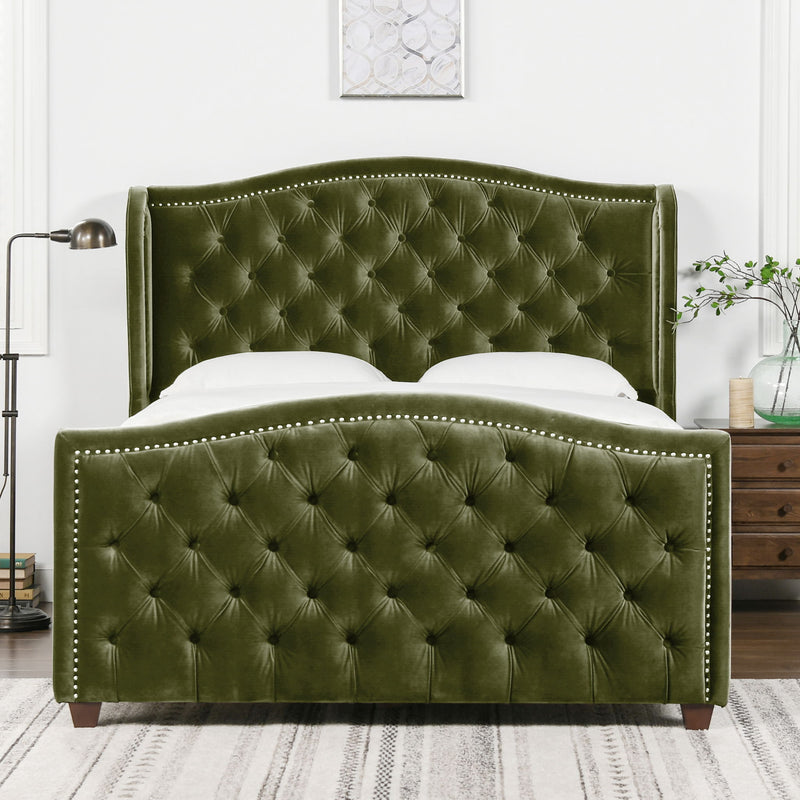 Marcella - Upholstered Shelter Headboard Bed Set - R&R Furniture Gallery (Fountain Valley, CA)