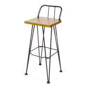 Outdoor Barstool With Angled Metal Legs - Brown - R&R Furniture Gallery (Fountain Valley, CA)