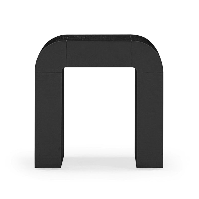 TOV Furniture Hump console table with sleek wooden surface and modern design, ideal for entryways or living rooms.