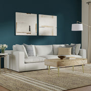 Simpli-Home Jasmine handcrafted stationary sofa with plush cushions and elegant fabric upholstery, ideal for living room seating.