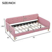 Modern Dreamland upholstered daybed with plush cushioning and sleek design, perfect for stylish living rooms or guest spaces.