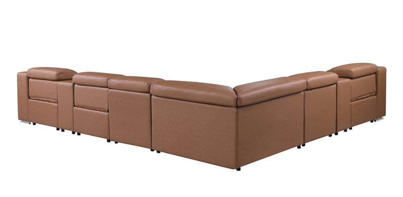 1116 - 8-Piece L-Shaped Sectional Sofa In With 3 Power Recliners & Power Headrests