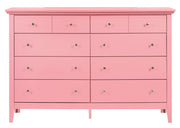 Elegant casual dresser by Glory Furniture with multiple drawers, ideal for bedroom or living room storage.