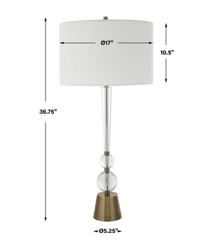 Annily - Crystal Table Lamp - Brass