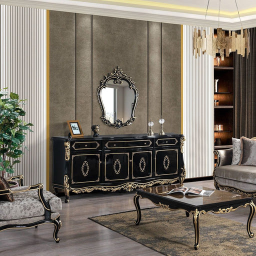 Betria - Mirror - Gold & Black - R&R Furniture Gallery (Fountain Valley, CA)