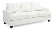 Glory Furniture Sandridge stationary sofa with plush fabric, wide armrests, and cushioned seating in a modern living room setting.