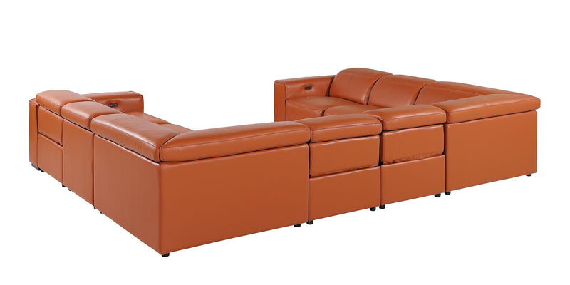 1224 - 8-Piece U-Shaped Sectional Sofa In With 4 Power Recliners & Power Headrests