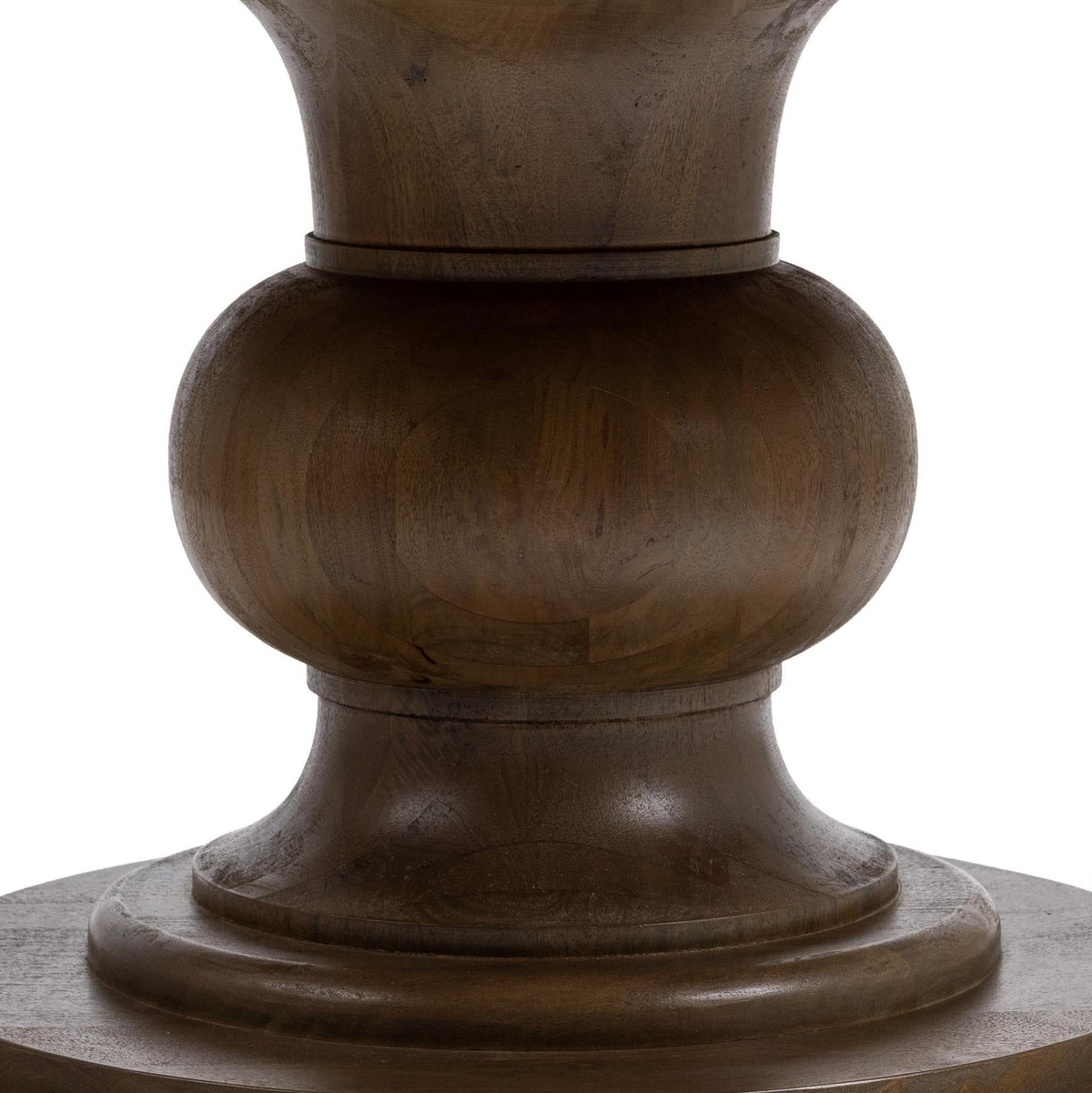 Classic Home Hera round dining table with a smooth wooden surface and sturdy legs, perfect for modern dining rooms.