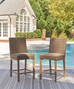 Walton Bridge - Barstool (Set of 2) - Driftwood - R&R Furniture Gallery (Fountain Valley, CA)