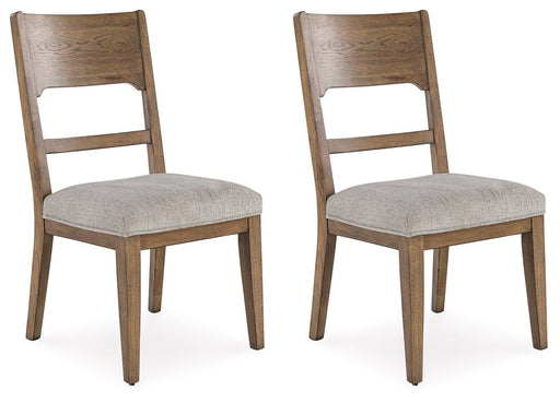 Cabalynn - Dining Uph Side Chair (Set of 2) - Oatmeal / Light Brown - R&R Furniture Gallery (Fountain Valley, CA)