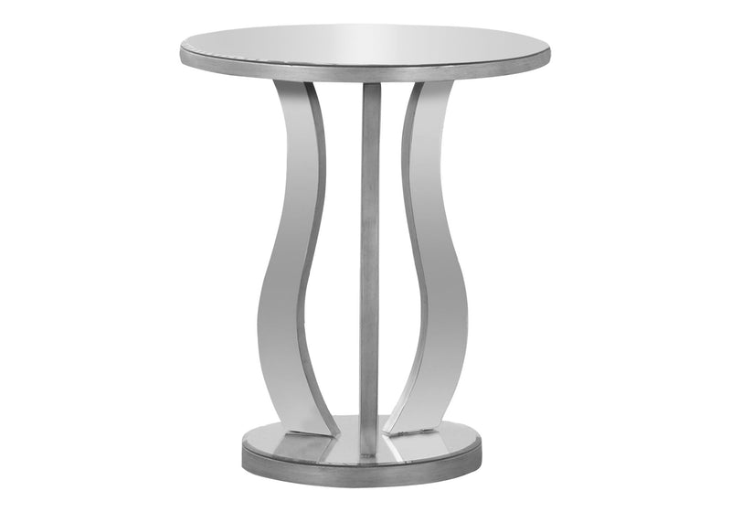 Accent Table, Side Mirror, Transitional - Silver - R&R Furniture Gallery (Fountain Valley, CA)