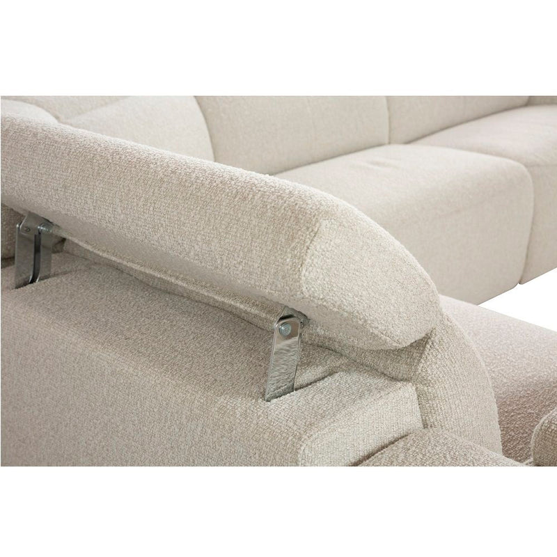 Dayana - Power Motion Sectional Sofa - Beige Boucle - R&R Furniture Gallery (Fountain Valley, CA)