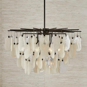 Seeded Shield - 8 Light Chandelier