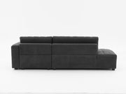 Urban Retreats Jessica lamb wool sectional sofa with chaise, stationary sectional with plush upholstery and modern design.