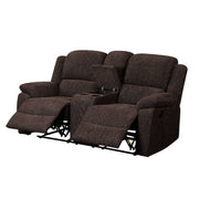 Madden - Motion Loveseat With Console - Brown Chenille - R&R Furniture Gallery (Fountain Valley, CA)