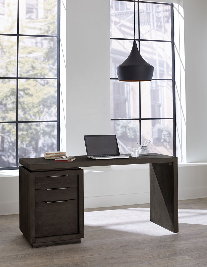 Oxford Single Pedestal Desk in Basalt Grey