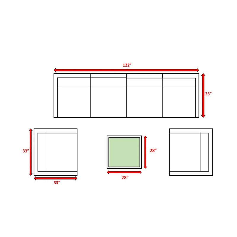 Outdoor Wicker Conversation Set With Cushions, All Weather - R&R Furniture Gallery (Fountain Valley, CA)