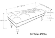 Henley - Tufted Ottoman Bench - Distressed Brown - R&R Furniture Gallery (Fountain Valley, CA)