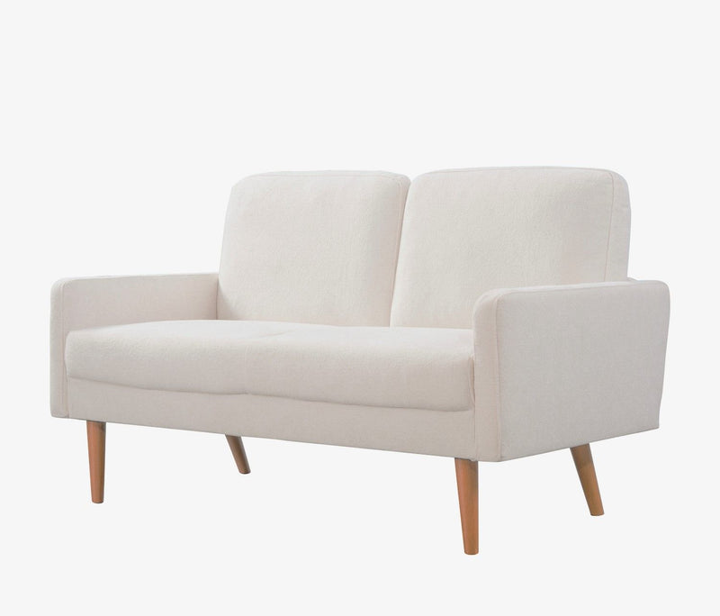 Loveseat Sofa, European Style With Sleek Design, Modern & Vintage Flair, Upholstered 2 Seater Couch - R&R Furniture Gallery (Fountain Valley, CA)